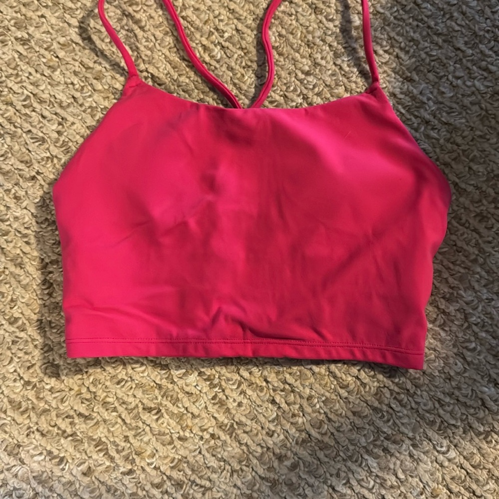 Hot pink workout tank
